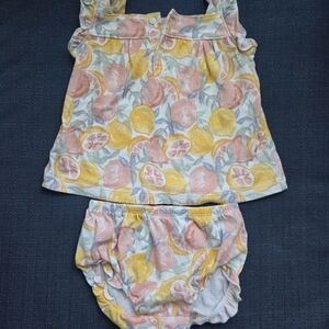 Colorful Fruit Print Kids Outfit